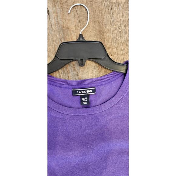 Lands' End Purple Women's Blouse, medium tall - Picture 2 of 4